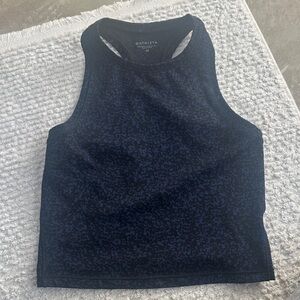 Athleta Dark Navy Subtle Print Racerback Tank